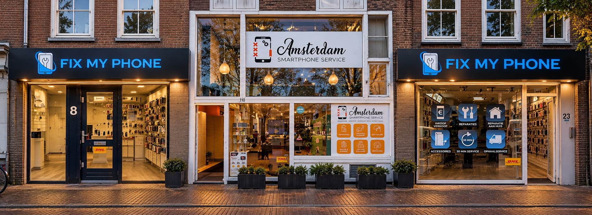 Fotocollage van Nieuw-Vennep, Amsterdam-IJburg en Purmerend